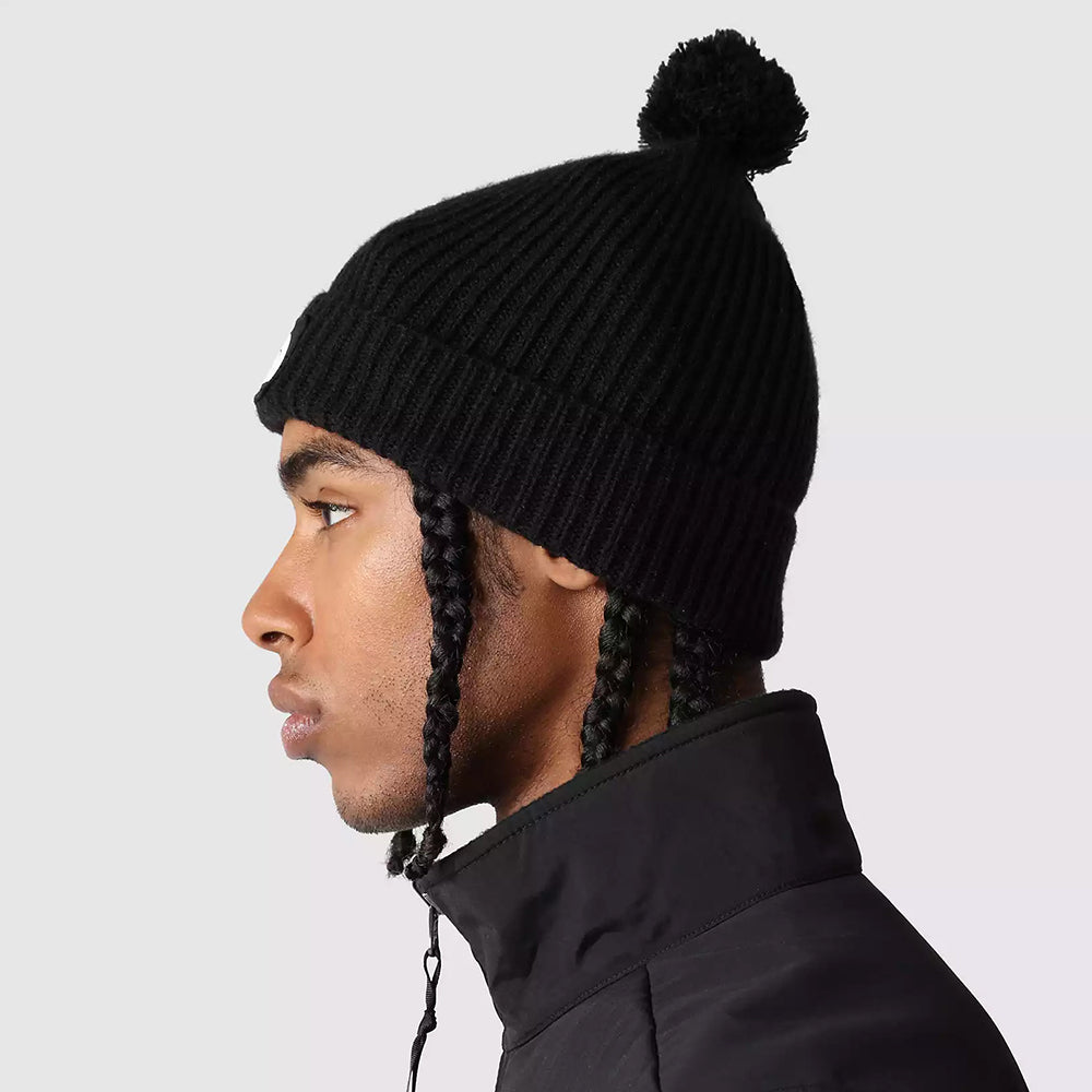 Bonnet à Pompon Recyclé TNF Logo Box Pom noir THE NORTH FACE