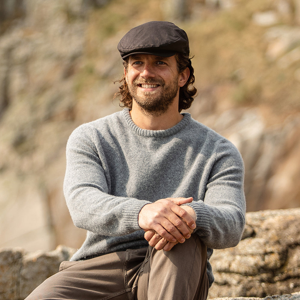 Casquette Plate en Toile Cirée marron JAXON & JAMES - VENTE EN GROS