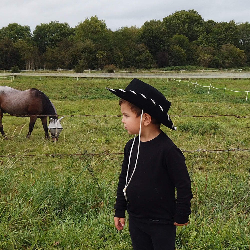 Chapeau Cowboy Enfant noir-blanc JAXON & JAMES - VENTE EN GROS