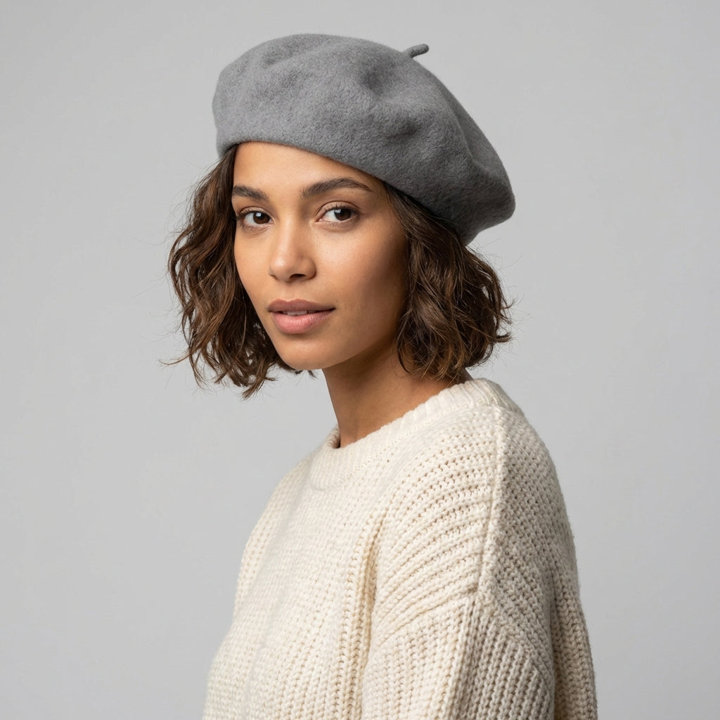 Béret en Laine gris JAXON & JAMES - VENTE EN GROS