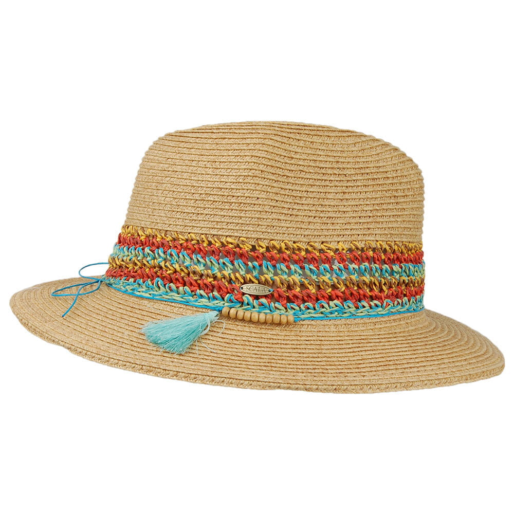 Chapeau Fedora Safari Lucio naturel-orange SCALA