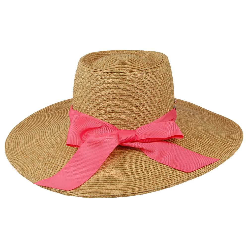 Chapeau Été en Papier Tressé Dorothy naturel-corail CAPPELLI