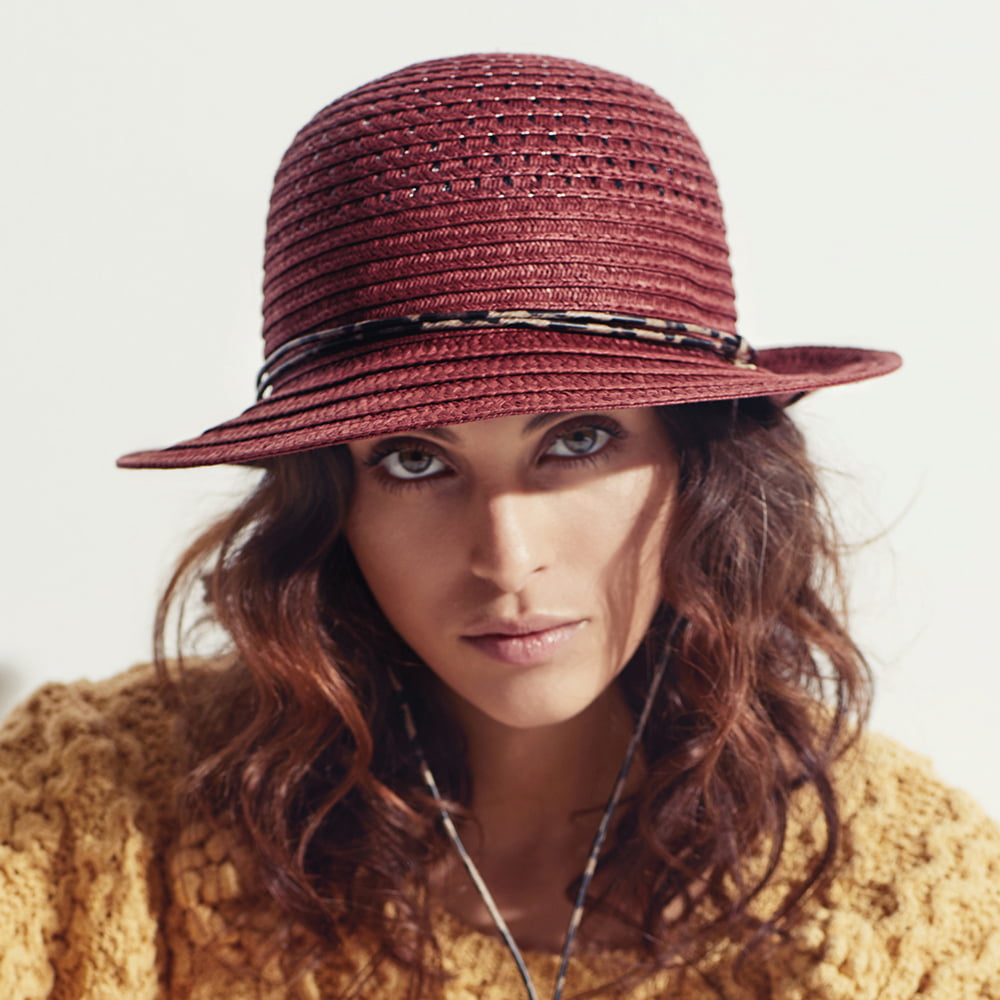 Chapeau Cloche Braid Mix bordeaux SEEBERGER