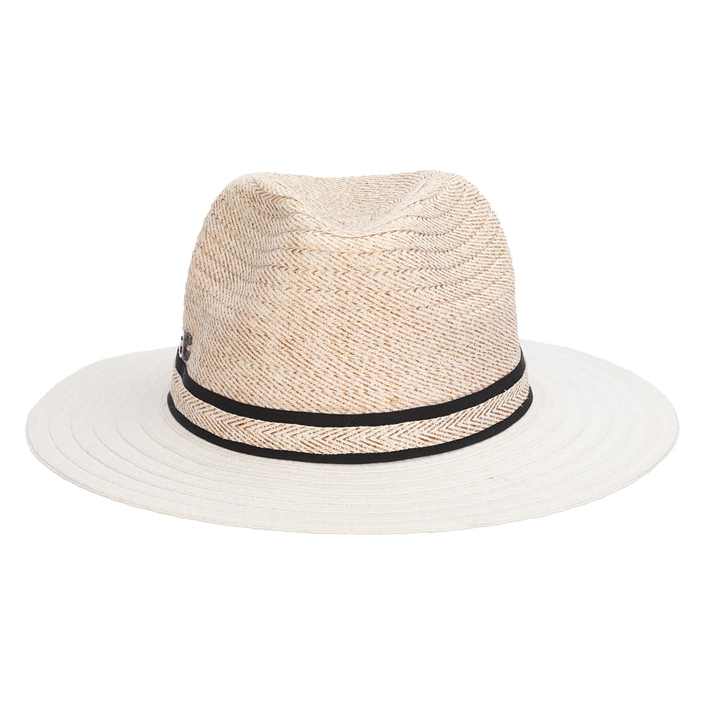 Chapeau Fedora Safari En Papier Tressé Bobbi blanc CALLANAN