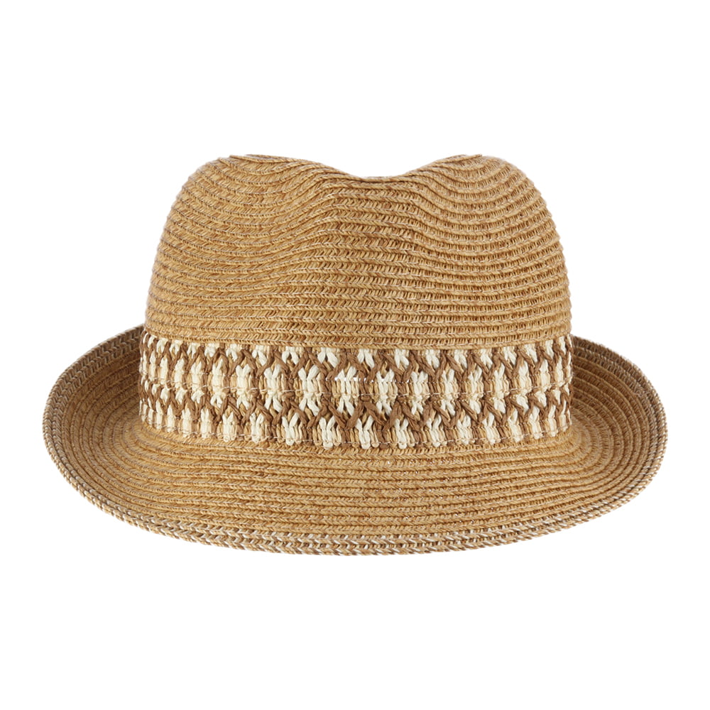 Chapeau Trilby En Papier Tressé naturel SCALA