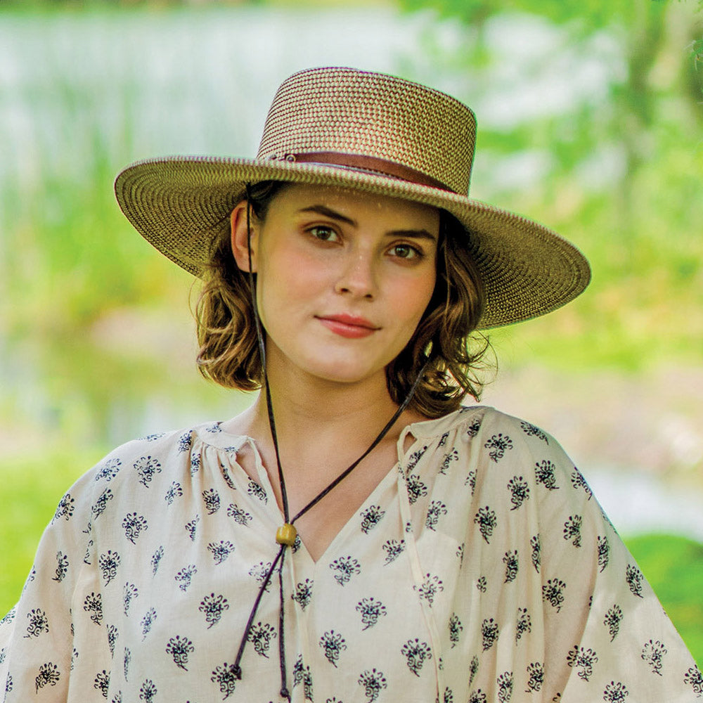 Chapeau Gaucho en Paille Toyo Bruges marron SCALA