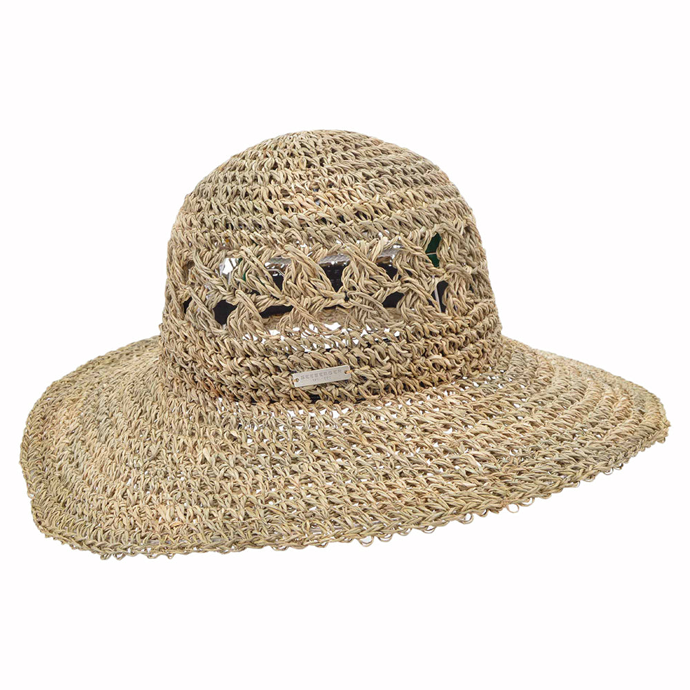 Chapeau Capeline Été en Jonc de Mer Crocheté naturel SEEBERGER