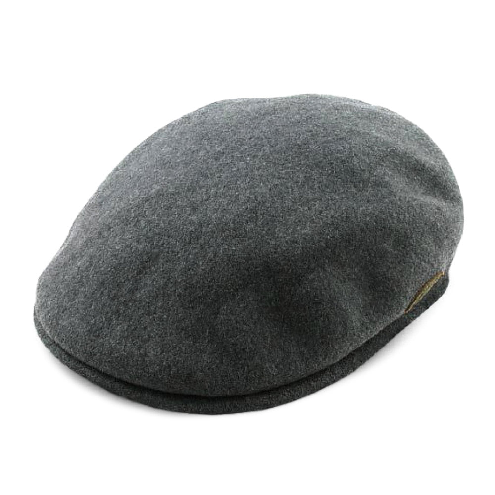 Casquette Plate en Laine 504 avec Protège-Oreilles flanelle foncée KANGOL