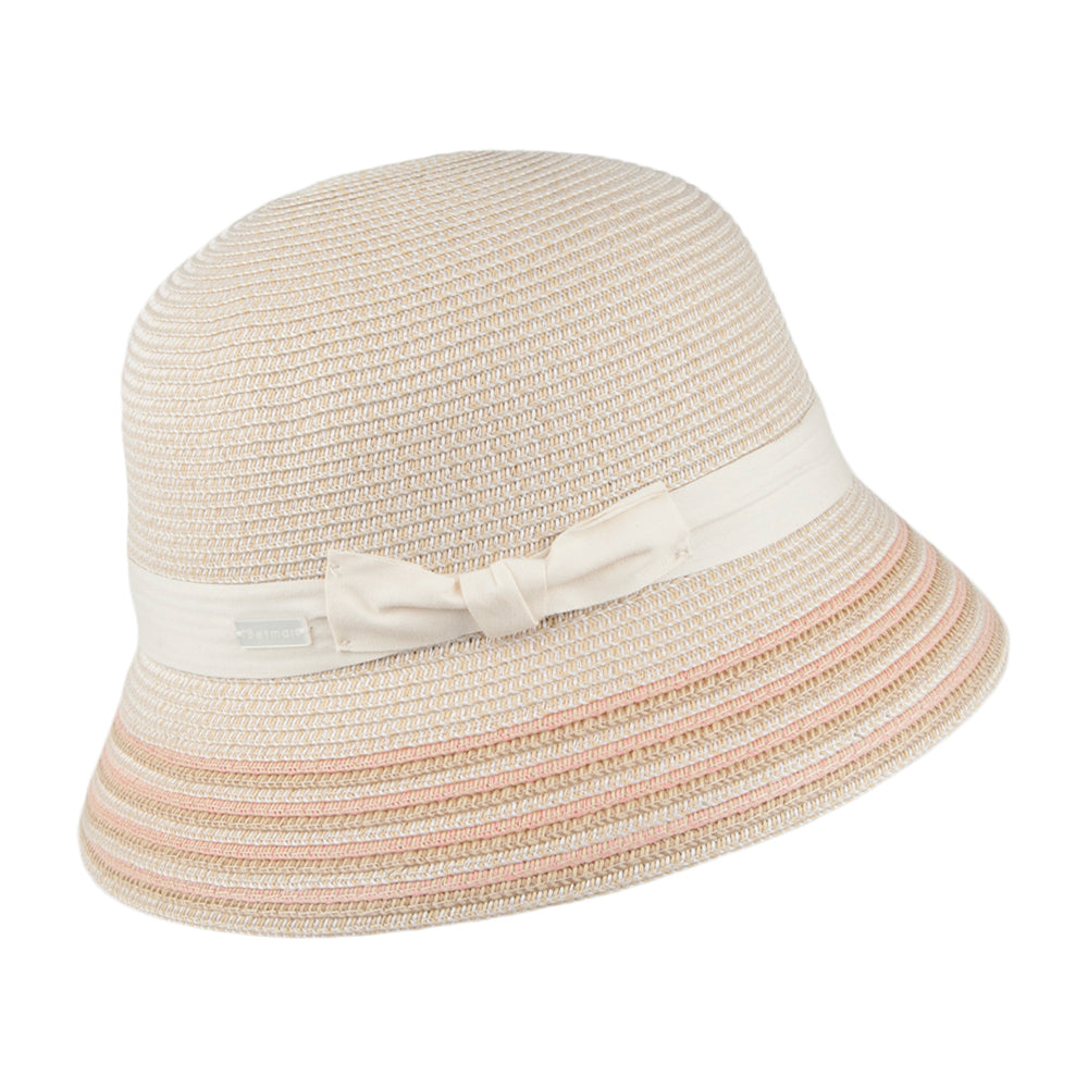 Chapeau Cloche Tricia écru-multicolore BETMAR