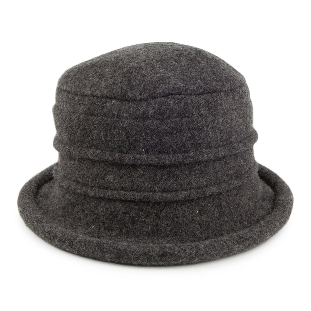 Chapeau Cloche en Laine Tula anthracite SCALA