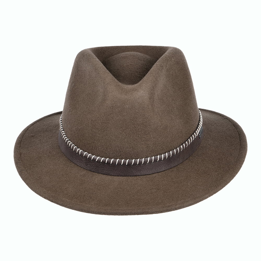 Chapeau Fedora en Laine Feutrée Oaklyn marron BARTS