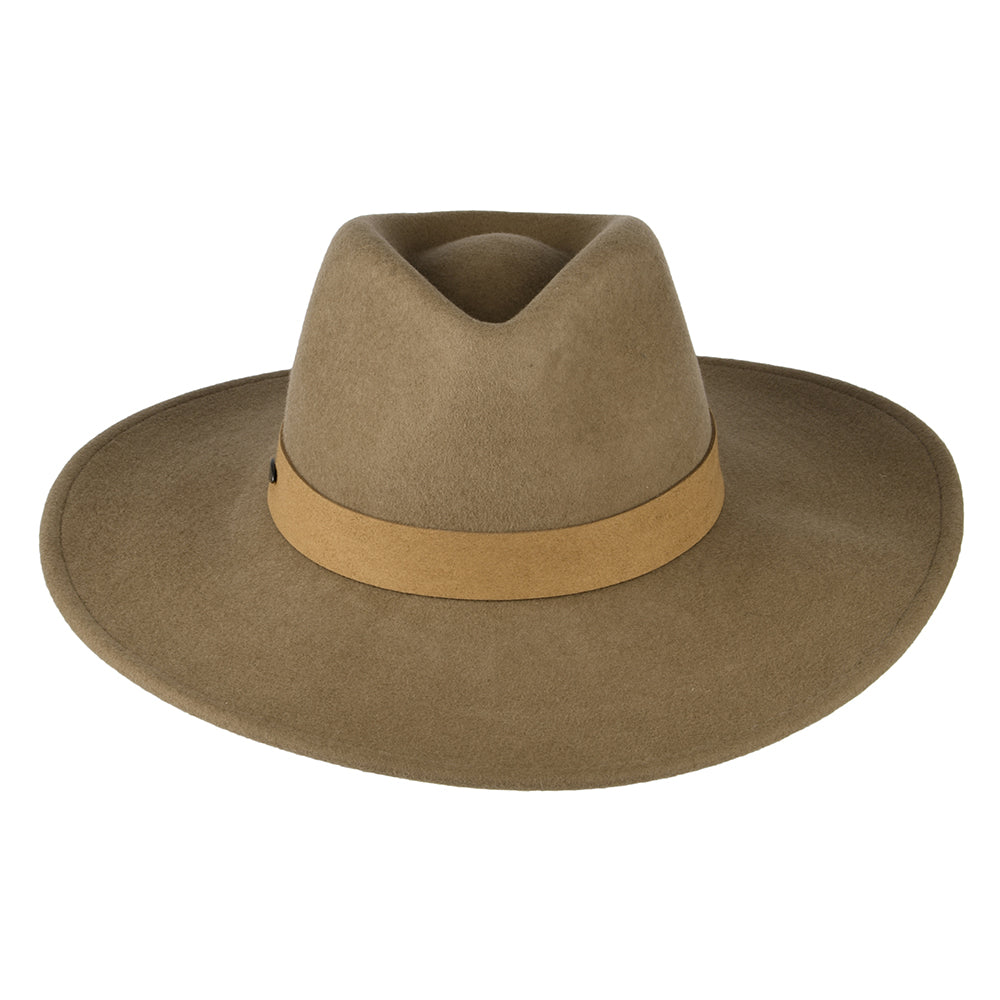 Chapeau Fedora Safari en Laine Feutrée Inaki camel SCALA