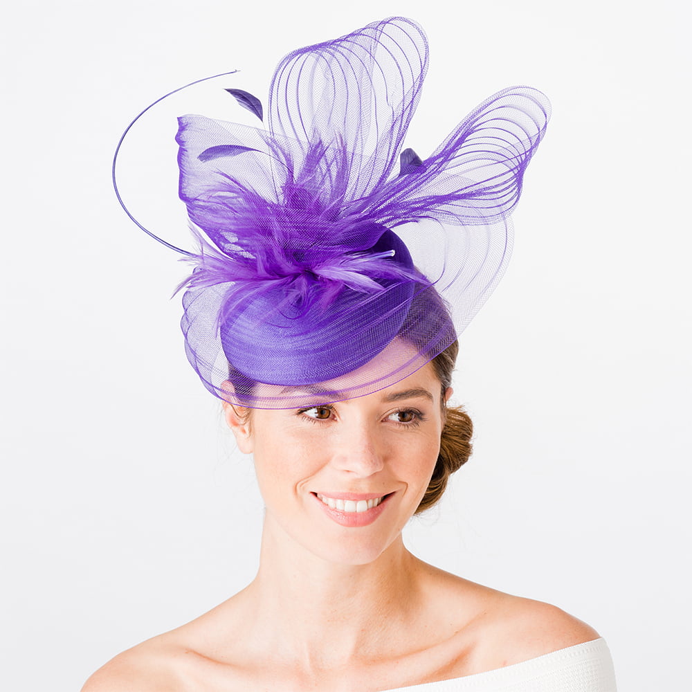 Chapeau Calot Bibi en Tulle Aubrey violet FAILSWORTH