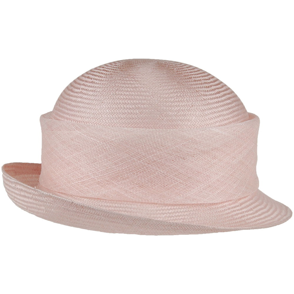 Chapeau Cloche Molly en Paille rose WHITELEY
