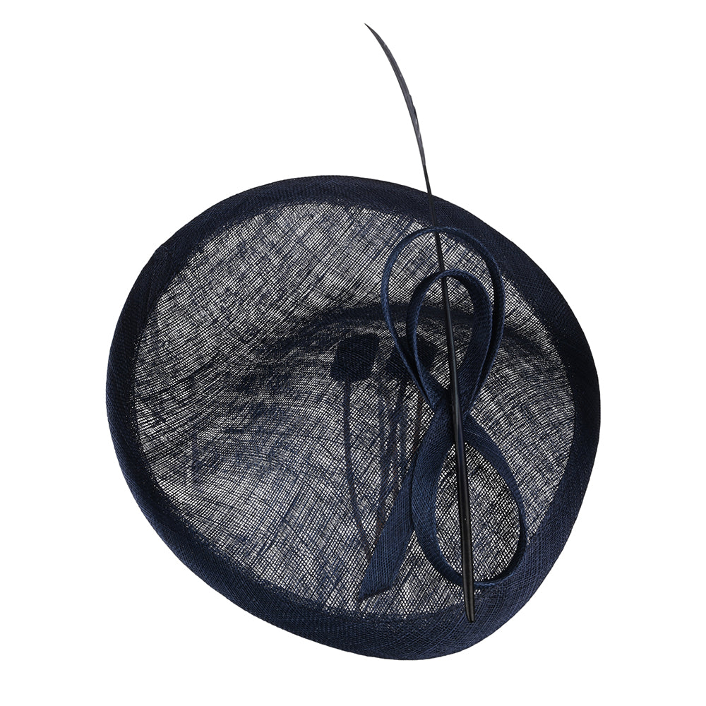 Chapeau Bibi Disque Tulip bleu marine WHITELEY
