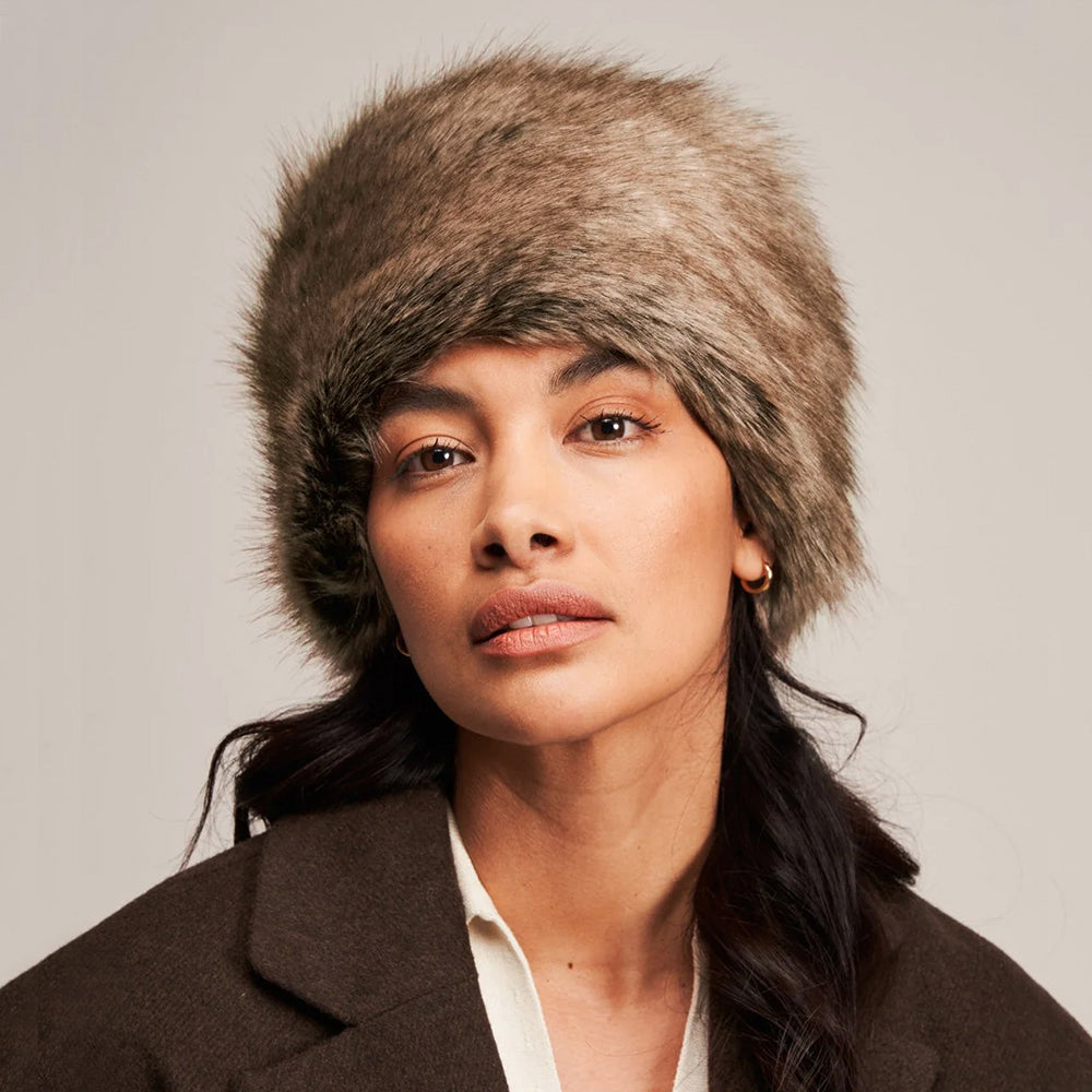 Chapeau Femme En Fourrure Véritable Marron Taille 57-58 - Magnifique - Occasion
