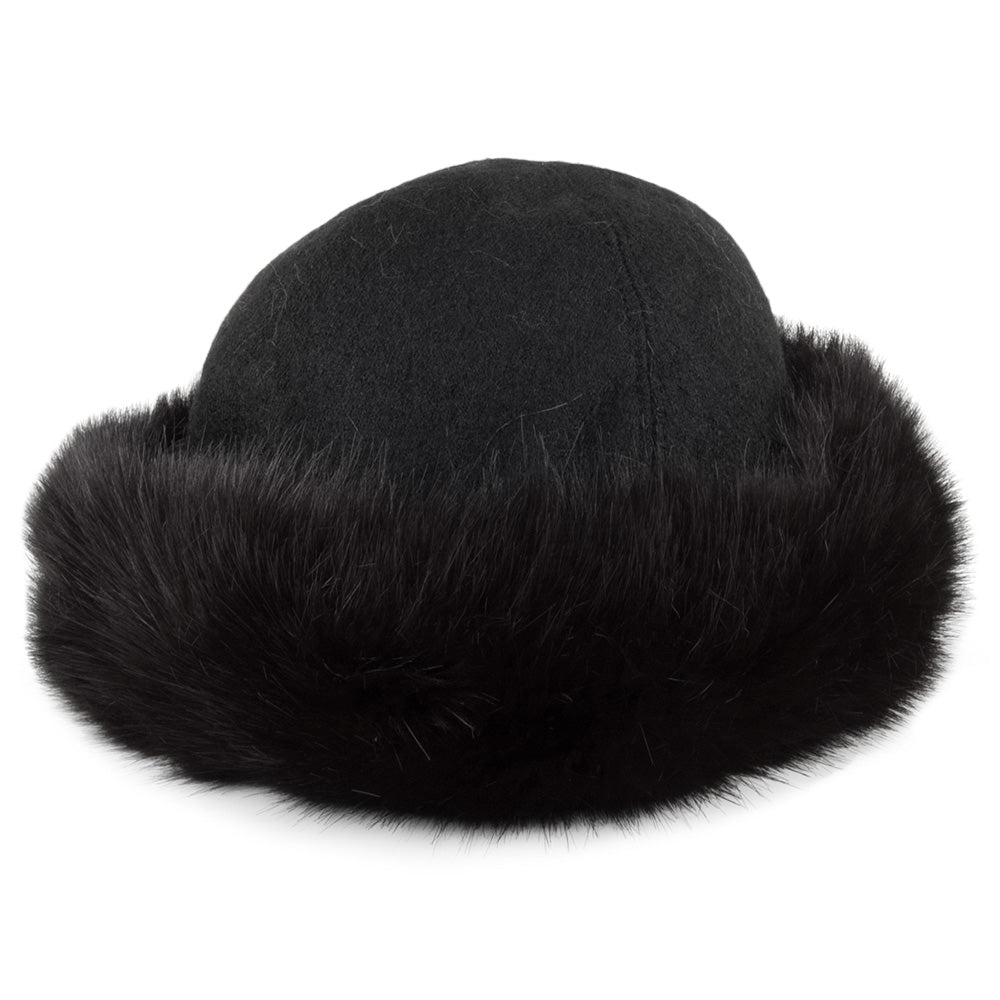 Chapeau Hiver en Fausse Fourrure Lara noir HELEN MOORE