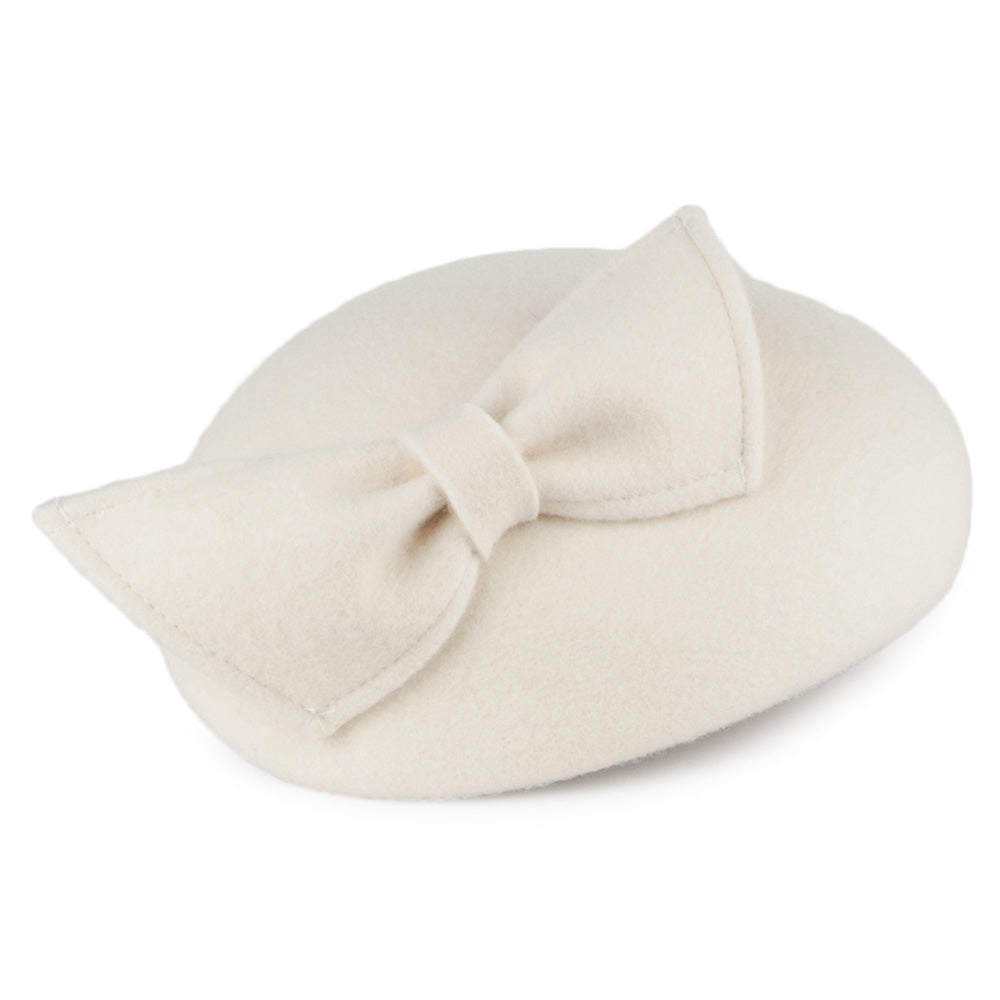 Chapeau Calot avec Nœud Kate blanc hiver WHITELEY