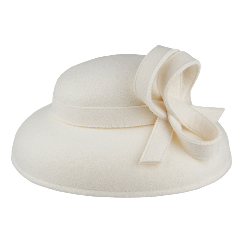 Chapeau de Mariage avec Boucles Molly blanc hiver WHITELEY