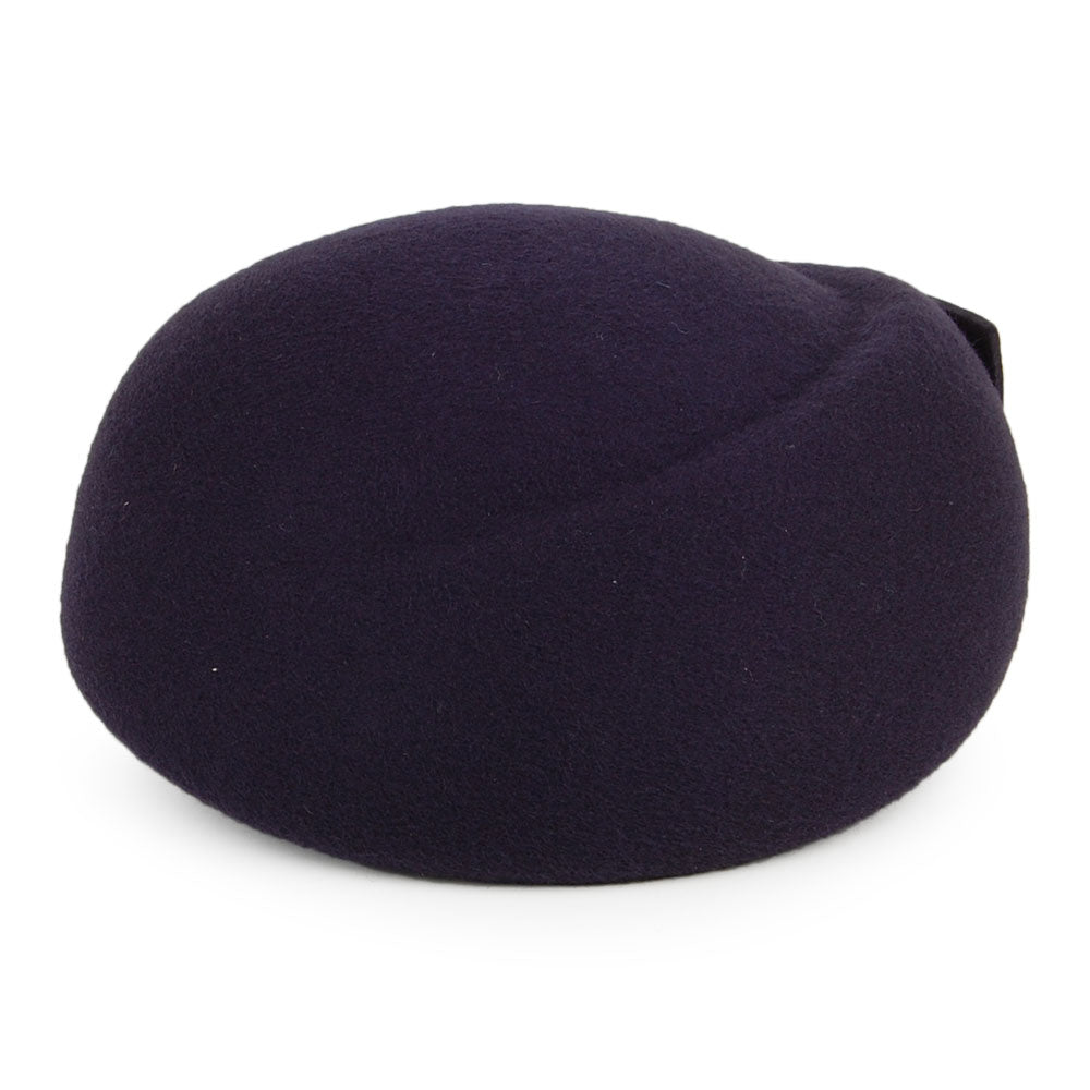 Chapeau Calot en Laine avec Nœud Avery bleu marine WHITELEY