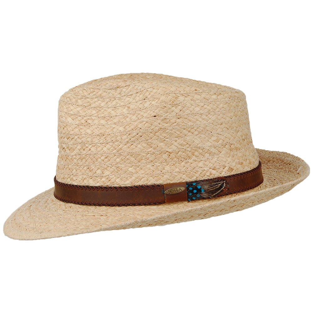 Chapeau Fedora en Raphia Tressé Currituck naturel SCALA