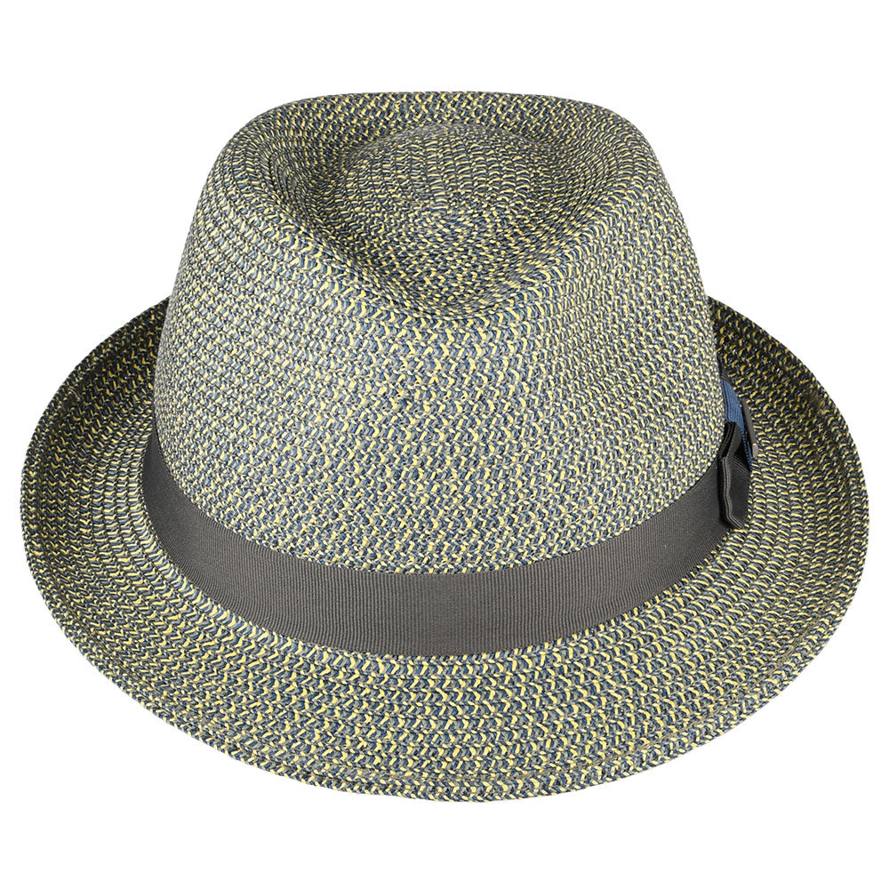 Chapeau Trilby en Paille Toyo Fairbanks mélange de bleus STETSON