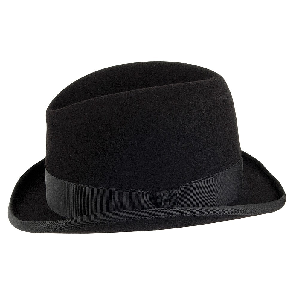 Chapeau Homburg en Fourrure Feutrée noir CHRISTYS