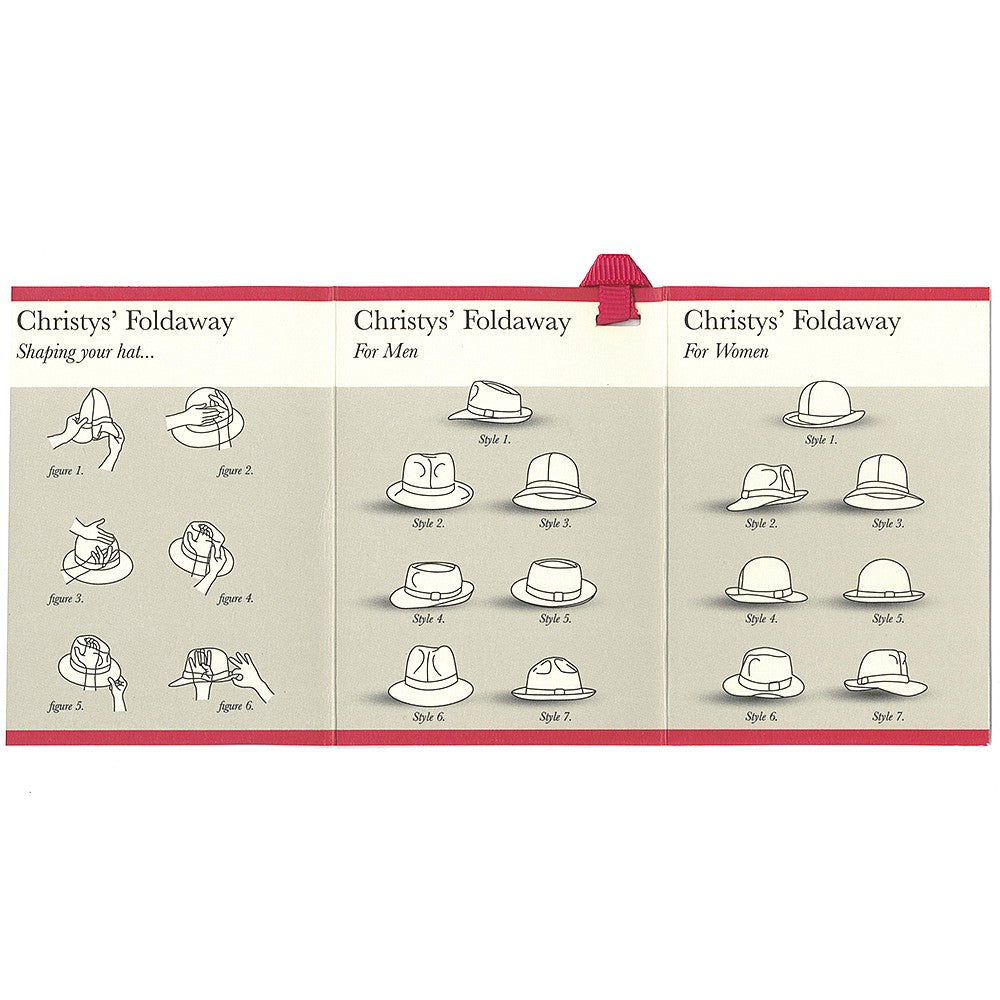 Chapeau Fedora en Fourrure Feutrée Foldaway bleu marine CHRISTYS