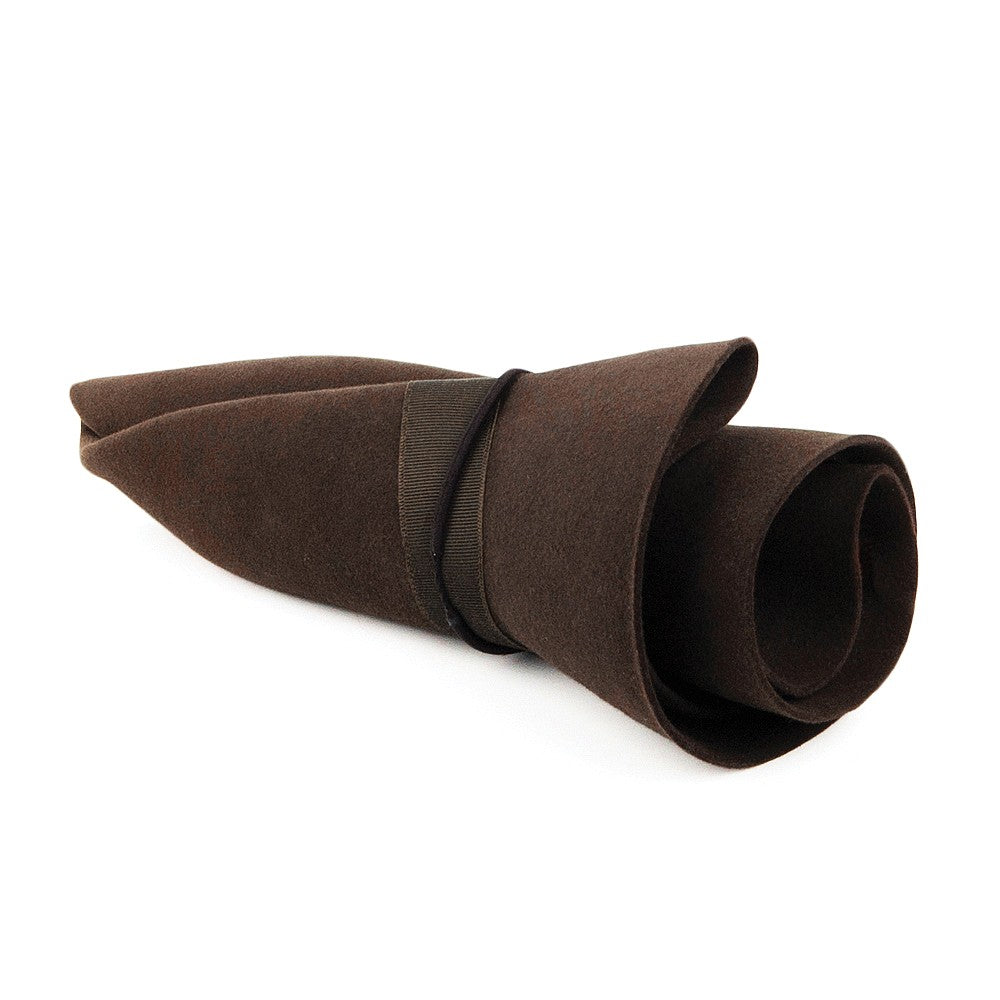 Chapeau Fedora en Fourrure Feutrée Foldaway marron CHRISTYS