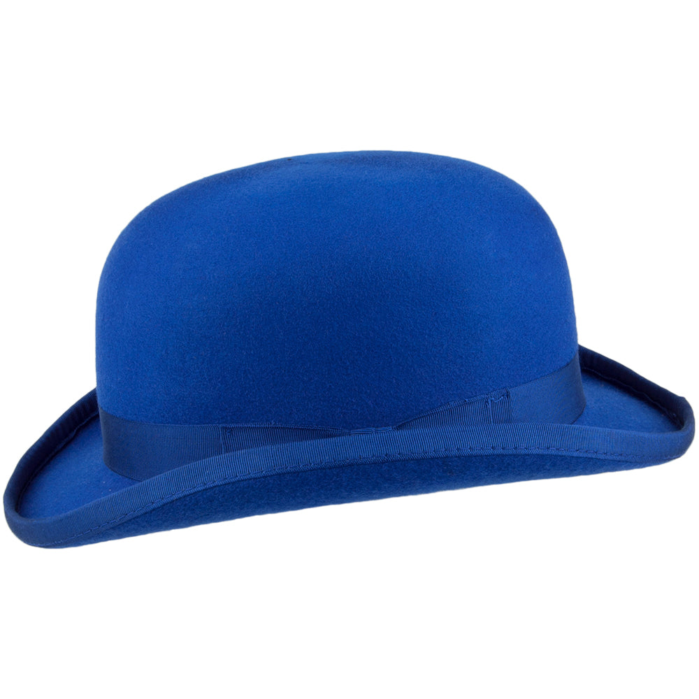 Chapeau Melon en Laine Feutrée bleu roi DENTON
