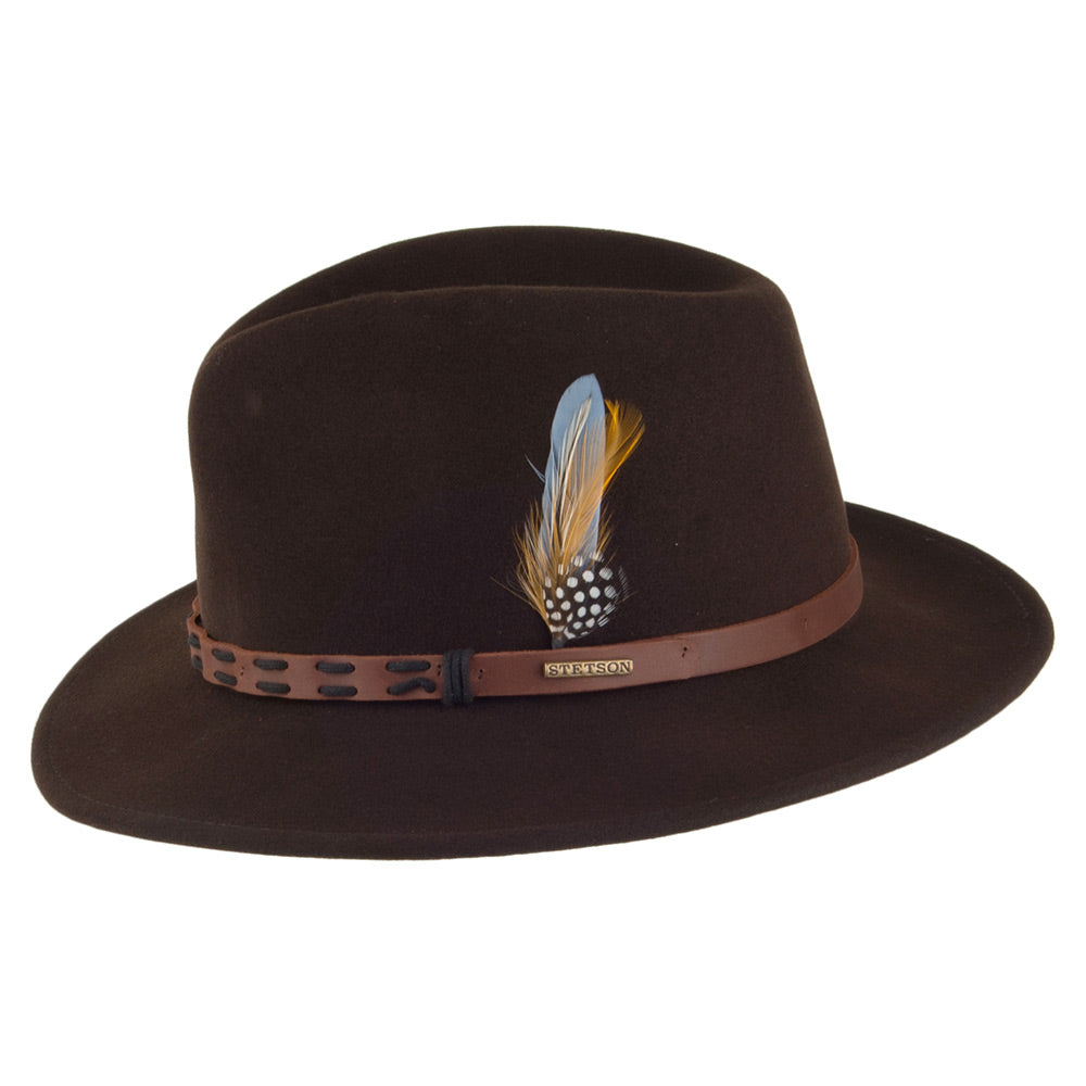 Chapeau Fedora Safari VitaFelt marron STETSON