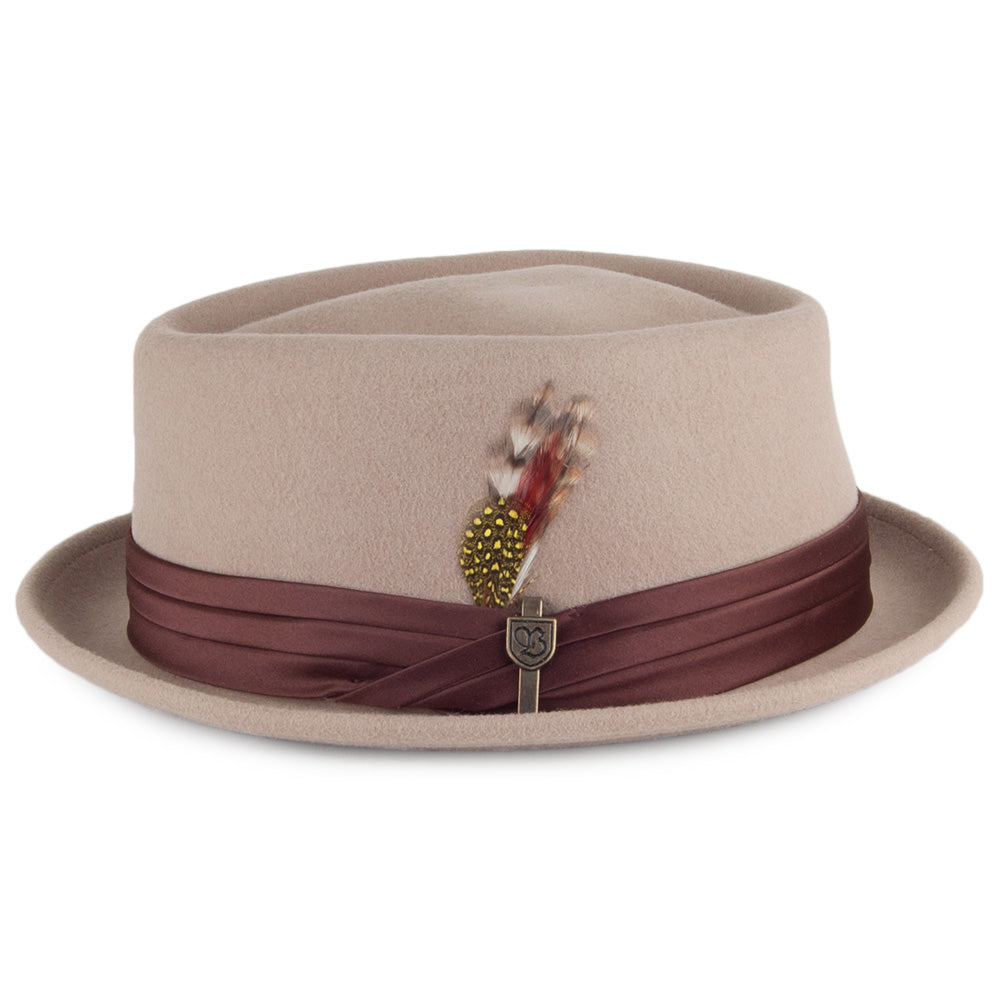 Chapeau Pork Pie Stout beige clair BRIXTON
