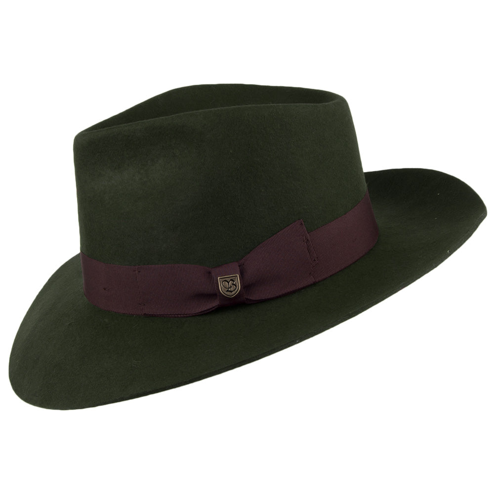 Chapeau Fedora Lopez olive foncé BRIXTON