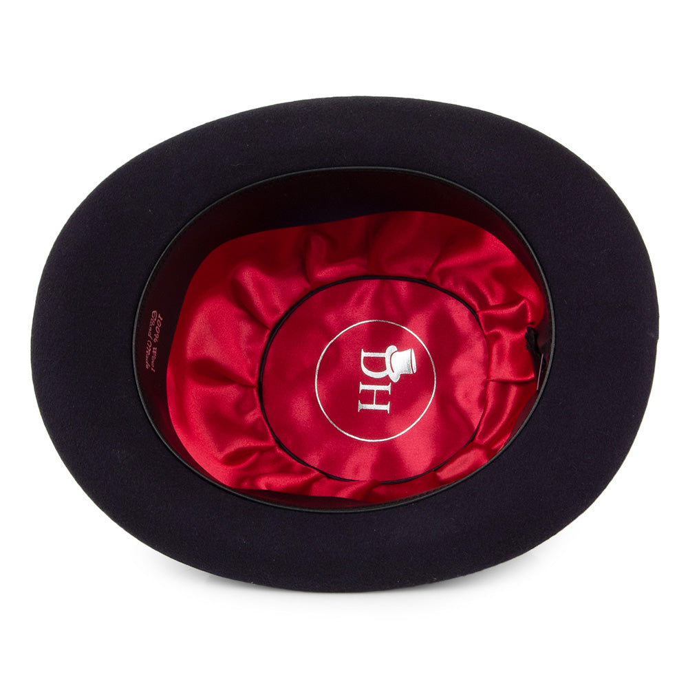 Chapeau Melon en Laine Feutrée bleu marine DENTON