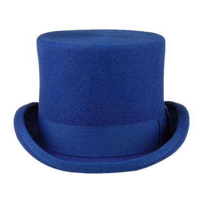Chapeau Haut de Forme en Laine Feutrée bleu roi DENTON