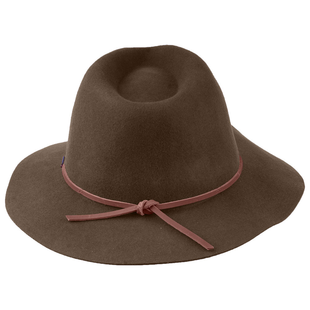 Chapeau Fedora en Laine Feutrée Pliable Wesley café BRIXTON