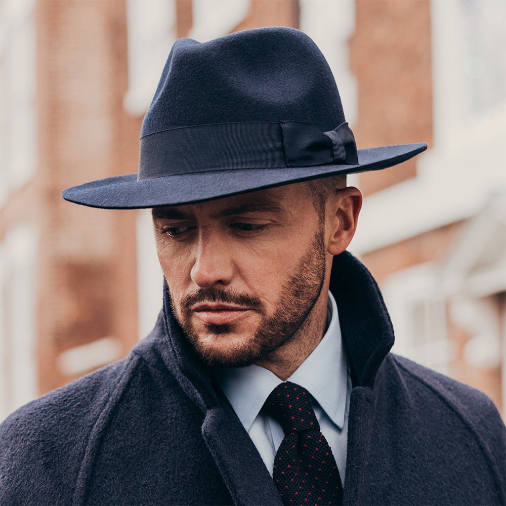 Chapeau Fedora Chester bleu marine FAILSWORTH