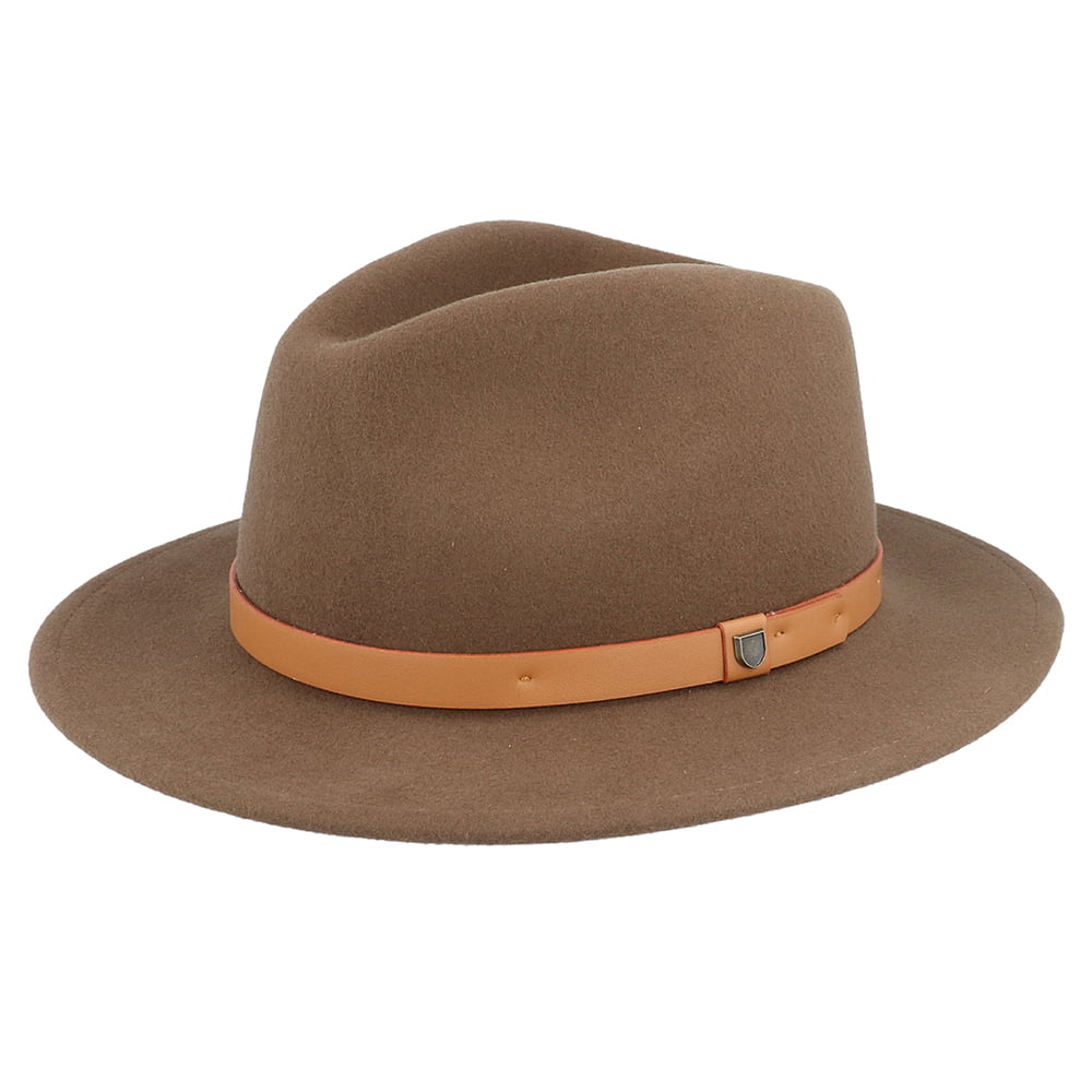 Chapeau Fedora en Laine Feutrée Messer toffee BRIXTON
