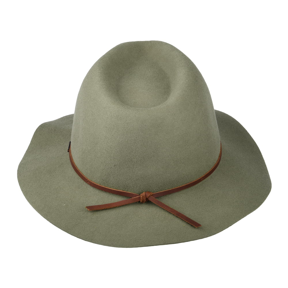 Chapeau Fedora en Laine Feutrée Pliable Wesley sauge clair BRIXTON