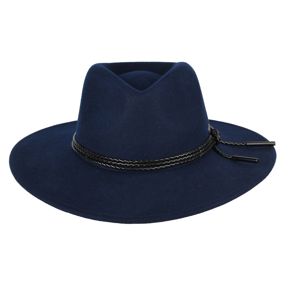 Chapeau Australien en Laine Feutrée Piston bleu marine BAILEY
