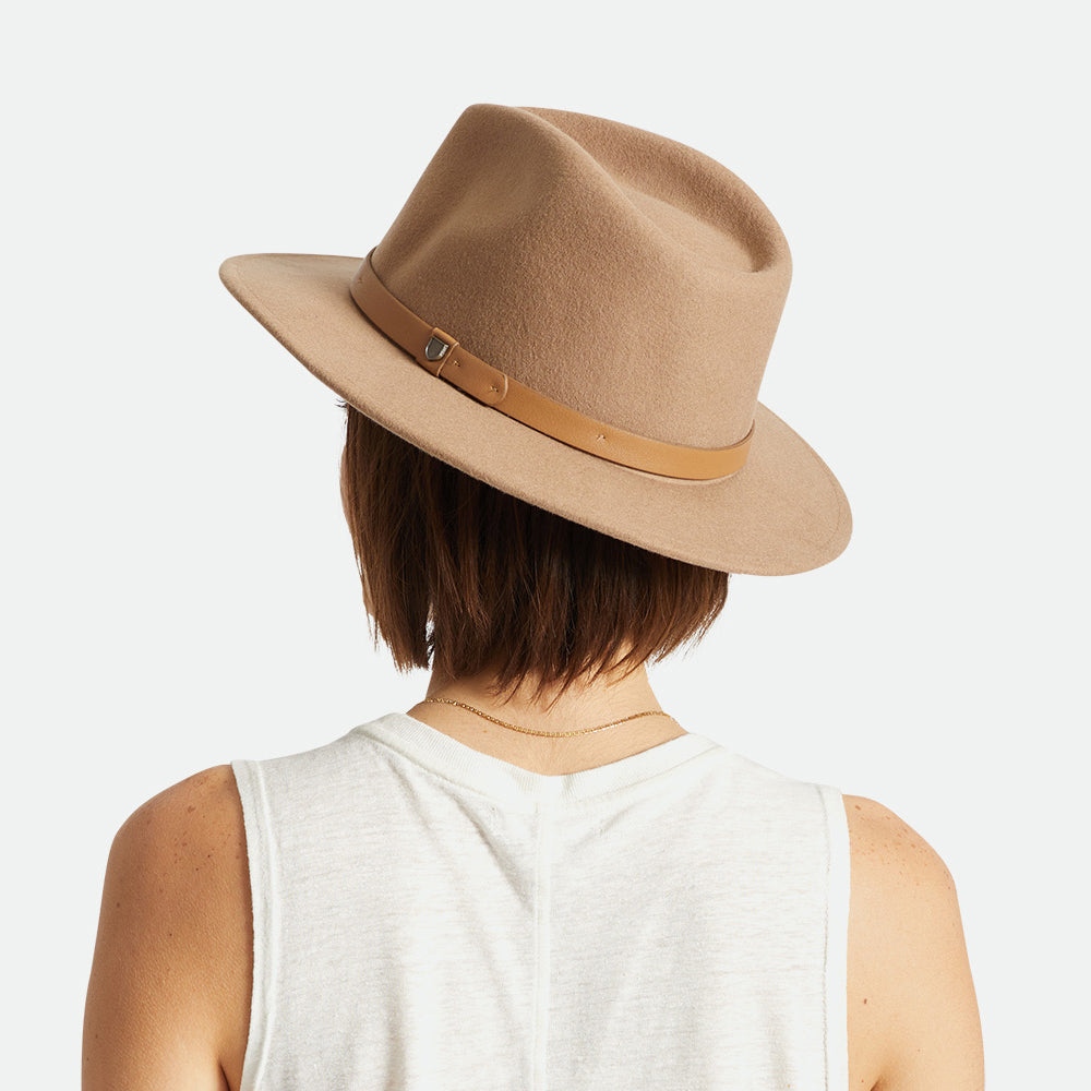 Chapeau Fedora en Laine Feutrée Messer sable du désert BRIXTON