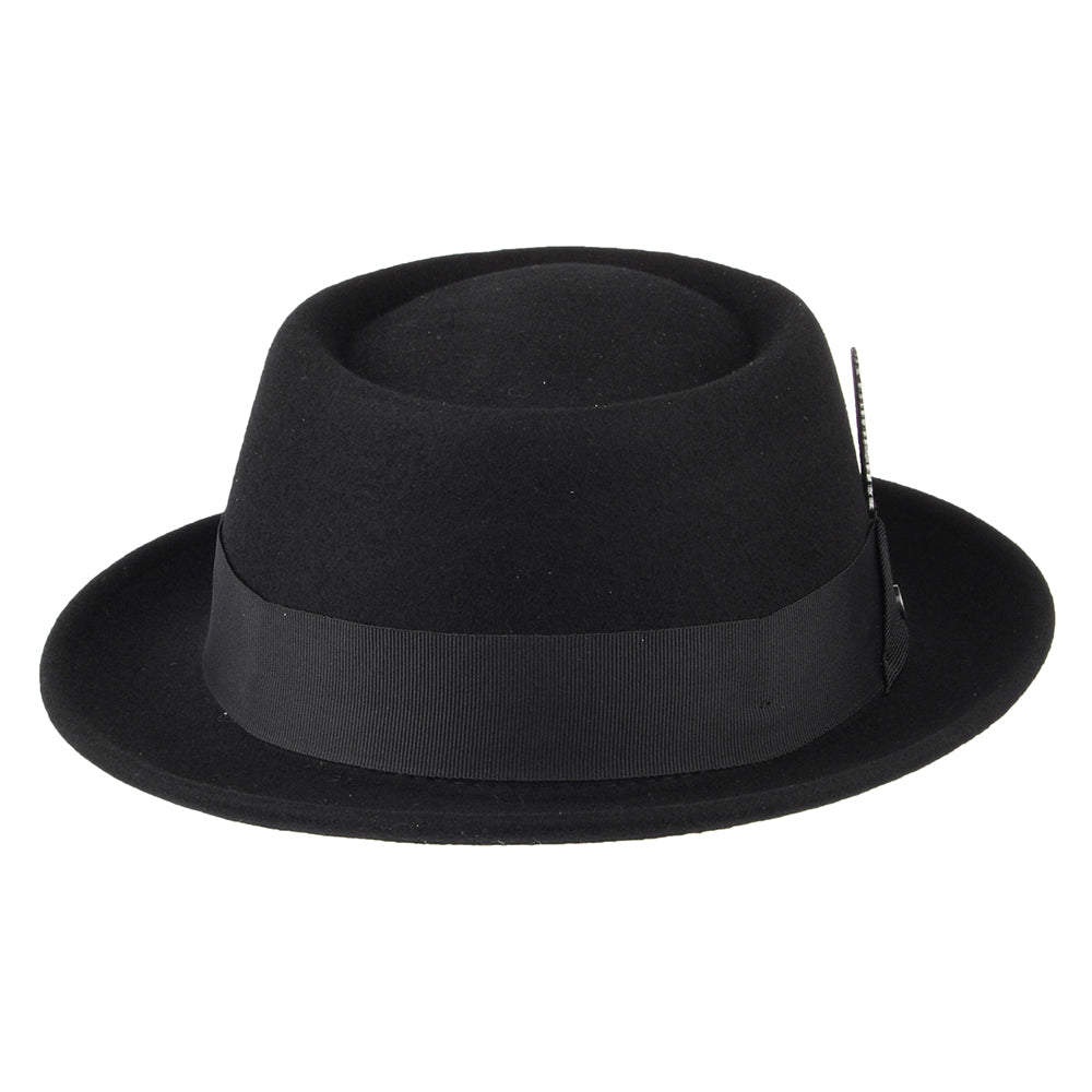 Chapeau Pork Pie en Laine Feutrée Hydrofuge noir STETSON