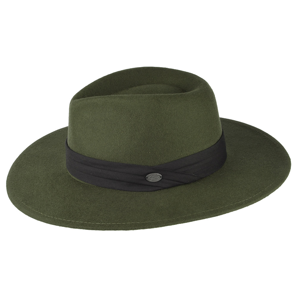 Chapeau Fedora en Laine Feutrée Thaler olive BAILEY