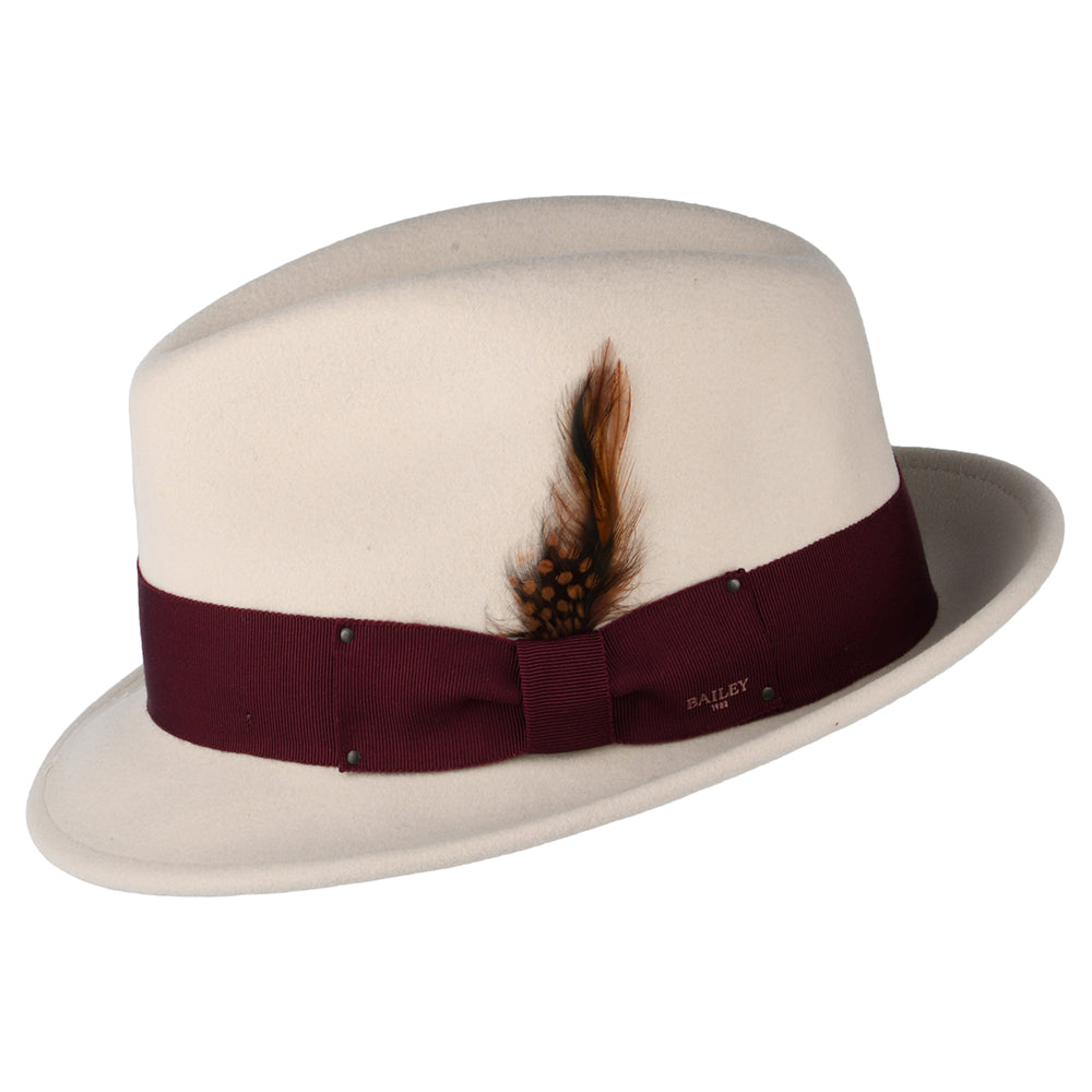Chapeau Trilby en Laine Feutrée Déformable Hydrofuge Tino beige BAILEY