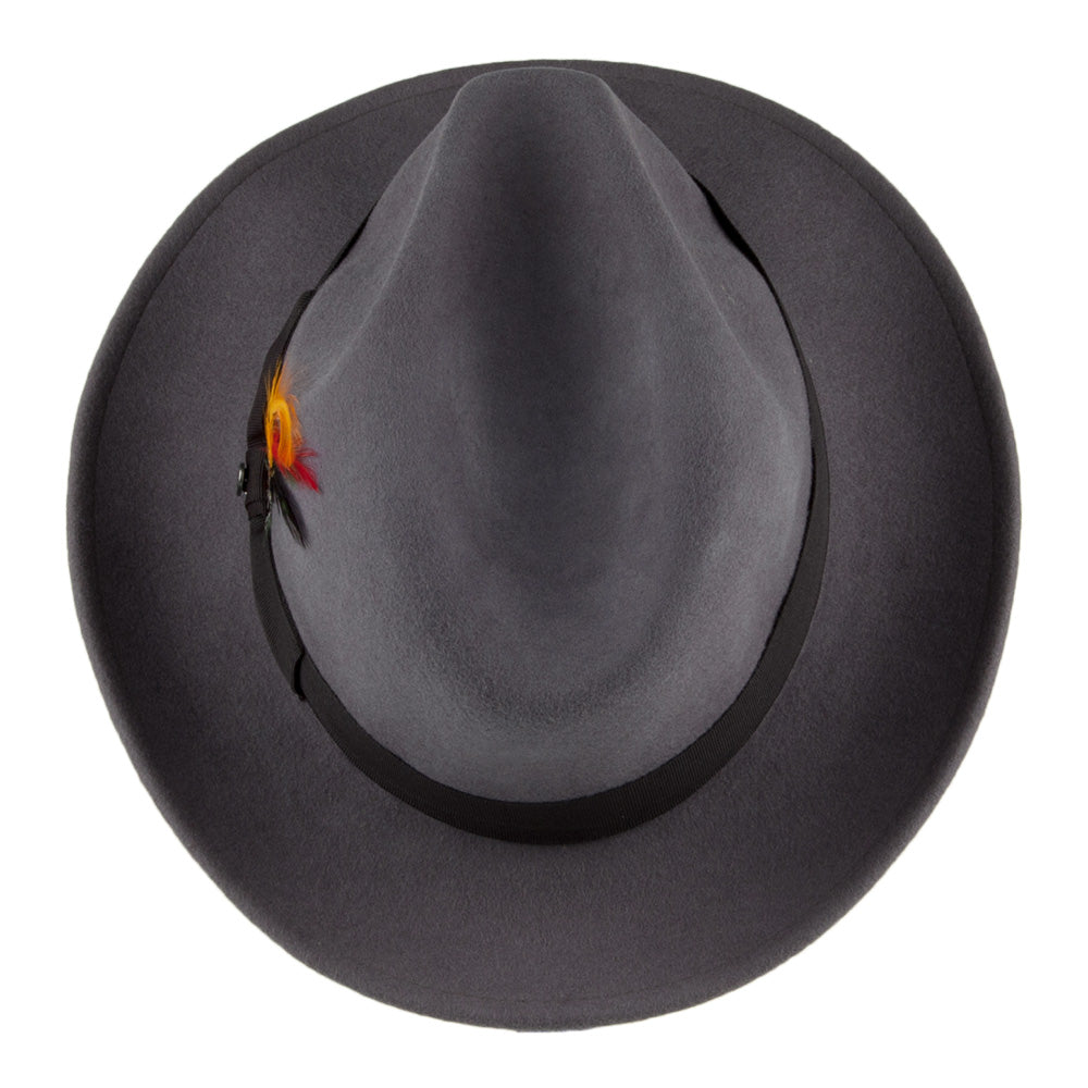 Chapeau Fedora Déformable Pinch Crown gris JAXON & JAMES