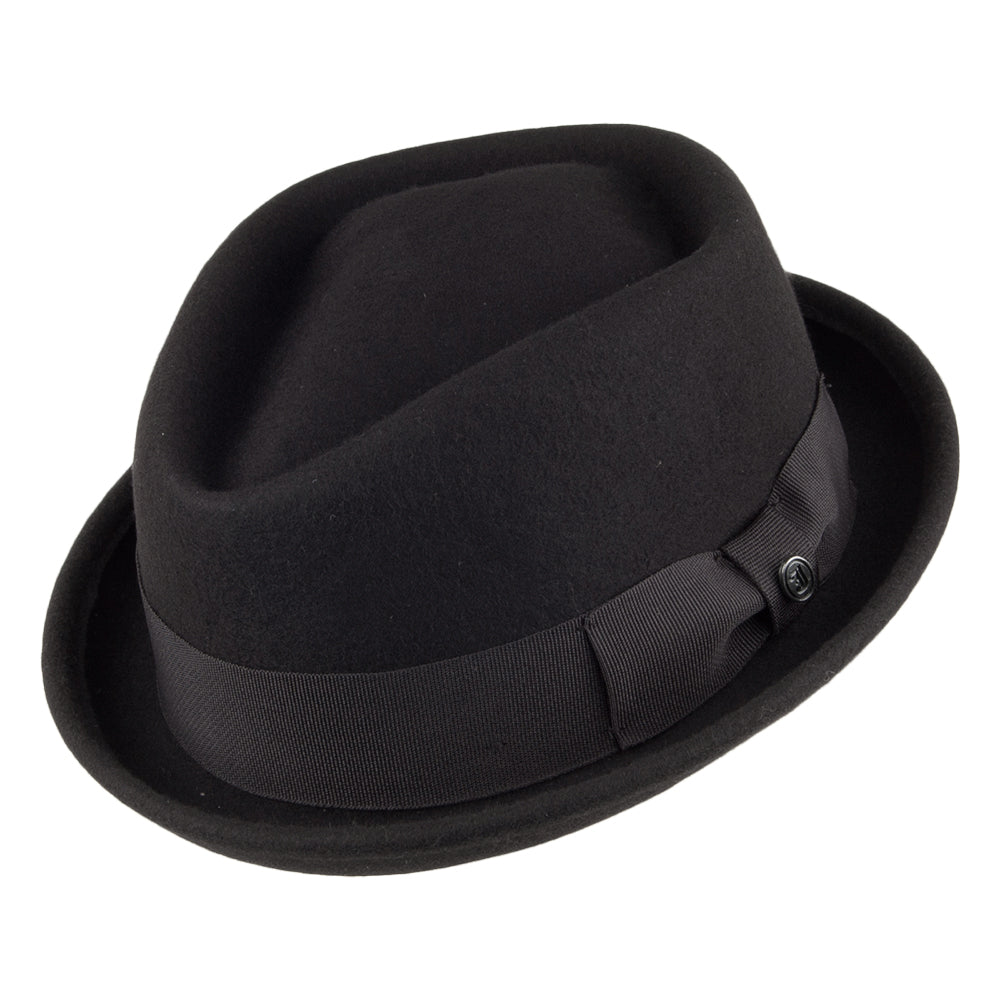 Chapeau Pork Pie Déformable Diamond Crown noir JAXON & JAMES