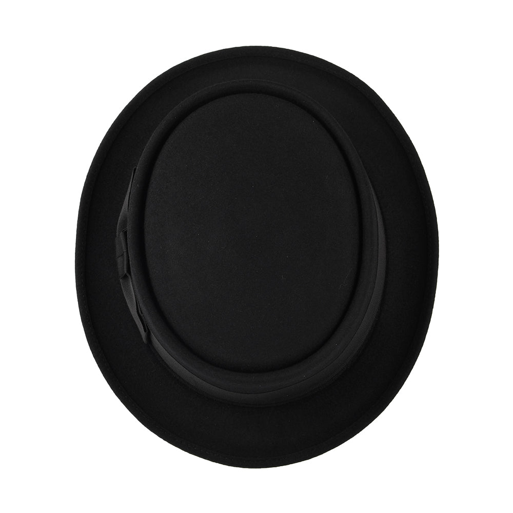 Chapeau Pork Pie en Fourrure Feutrée Monk noir CHRISTYS