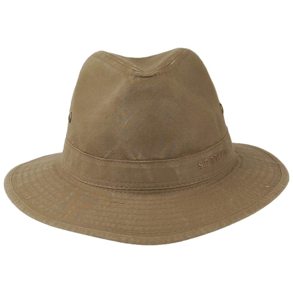 Chapeau Fedora Safari en Coton Bio Déformable khaki STETSON