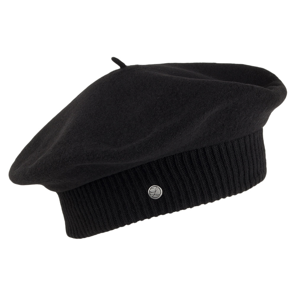 Béret en Laine Mérinos Parisienne noir LAULHÈRE