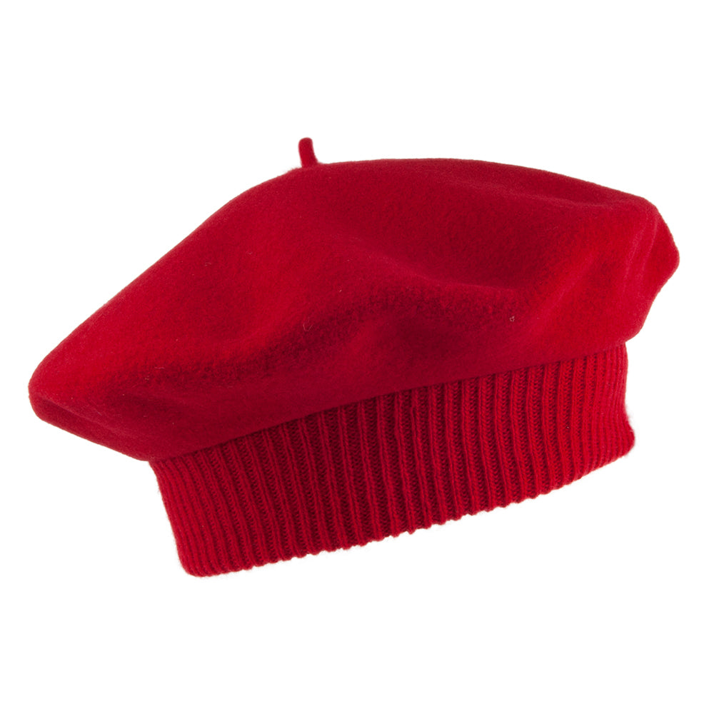 Béret en Laine Mérinos Parisienne rouge LAULHÈRE